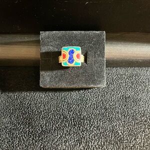 Colorful Square Enamel Ring